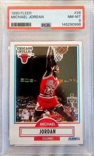 Michael Jordan 1990 Fleer PSA 8