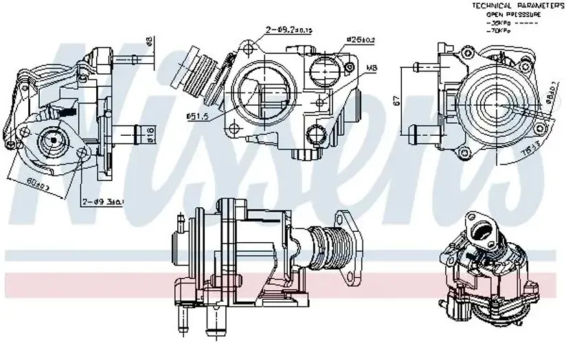 NISSENS-OE 98424 EGR Valve for CITROËN,FIAT,IVECO,PEUGEOT - Image 4
