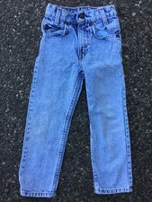 Vtg Little Levi's Jeans Orange Tab 80s 90s Kids Acid Wash Slim USA Denim Sz 6