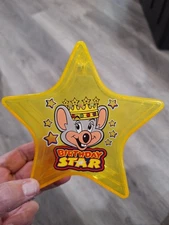 CHUCK E CHEESE BIRTHDAY STAR PLASTIC COIN BANK 1992 PREOWNED