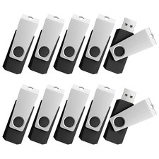 Topesel 16Gb Usb 2.0 Flash Drive 10 Pack Thumb Drive Data Storage Backup Swivel