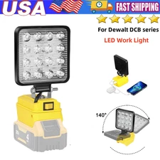 LED Work Light for DeWalt 20V - 16-LED Flood Light with USB Phone Charging