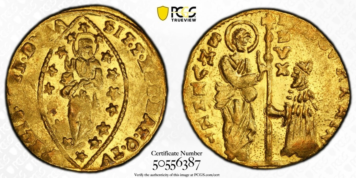 1789-1797 GOLD DUCAT ZECCHINO VENICE ITALY PCGS MS 61 LAST DOGE