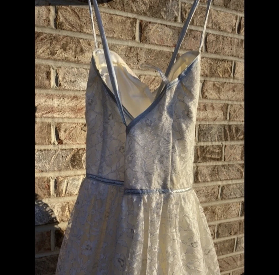 Vestido Gunne Sax de encaje blanco vintage años 80 Foto 4 de 4