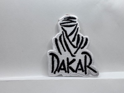 DAKAR  STYLE NEW EMBROIDERED COMPANY IRON ON NAME PATCH TAG 3t  X  2-1/2w