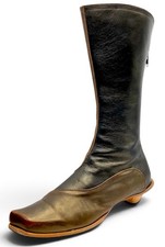 Cydwoq Diet Handmade USA Leather Boots EU 37 US 7 Brown Olive Square Toe Zip