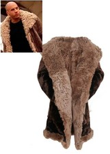 Vin Diesel Men's Real Sheared Beaver Fur Coat Sheep Fur Shawl Collar xxx Movie