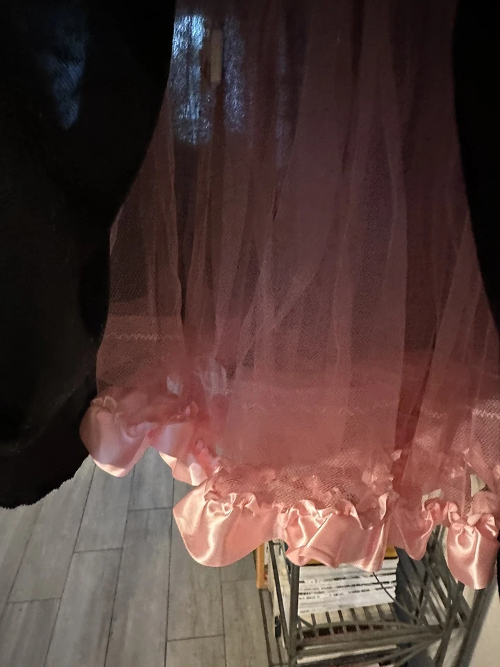 Falda caniche satinado negra años 50 _ talla pequeña adulto Foto 4 de 4