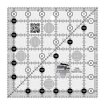 Creative Grids Quilt Ruler 6-1/2in x 6-1/2in Square   CGR6   Made 