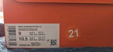 Nike Downshifted 12 UK Size 8 Black/White-dk Smoke Grey Brand New In Box