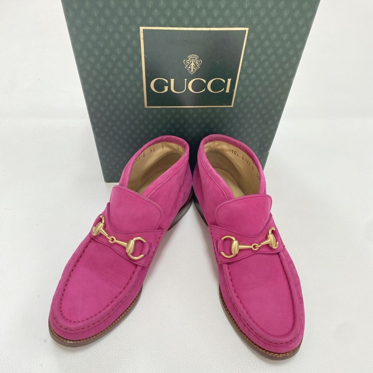 GUCCI Boots Heel Horsebit Suede Pink EU35.5/US5.5 113179c thumbnail 11