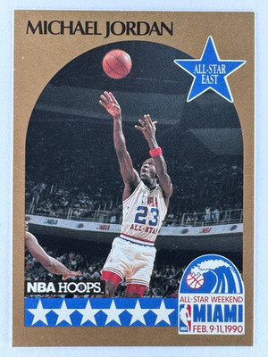 MICHAEL JORDAN 1990-91 NBA Hoops #5 All-Star East Chicago Bulls HOF