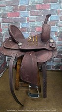 Horse Saddle Leather Handmade Barrel Racing Western Tooled Trail Tack Equestrian
