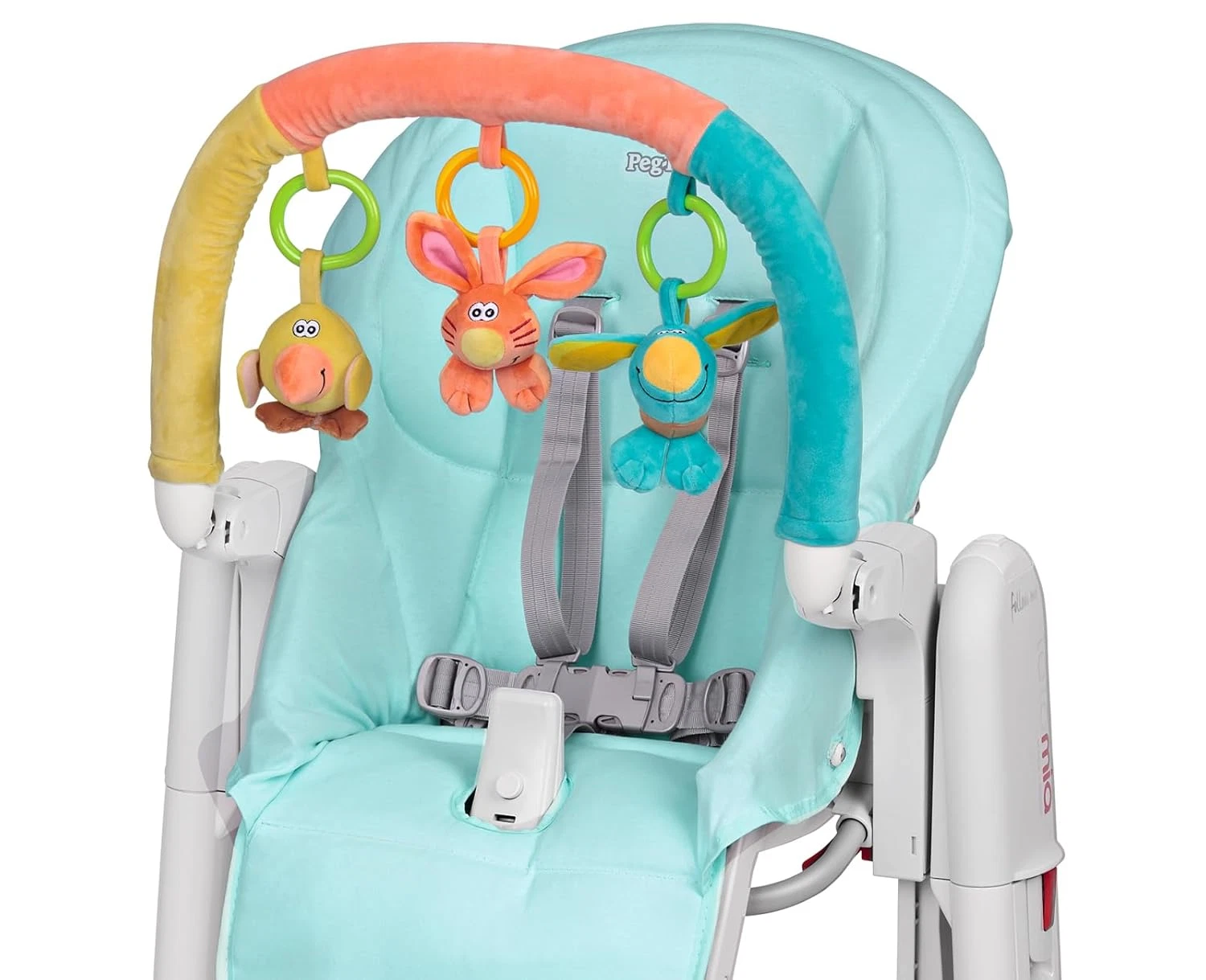 Peg Perego Tatamia Kit-High Chair Accessory-Soft Seat Cover & Play Bar-Azzurro (