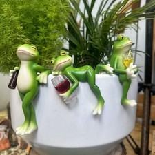 Gartenfiguren Frosch Deko Harz Tiere Balkon Wohnzimmer Dekoration