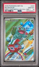 2026 POKEMON MEP FIRST PARTNER ILLUSTRATION COLLECTION #037 BULBASAUR PSA 10