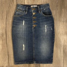 Vintage GUESS High-Rise Longette Denim Skirt Size 23