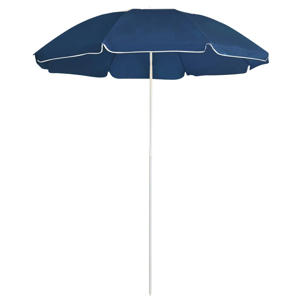 Parasol d'extérieur avec mât en acier 180 cm bleu Helloshop26 02_0008201