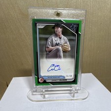 2024 Bowman Topps Emmett Olson Miami Marlins Rookie Auto Green Border /99