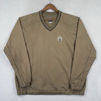 Nike Golf Windbreaker Jacket Mens XL Brown Jupiter Dunes Pullover Wicking Light