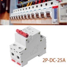 Type-C Solar 2P DC 25AMP Mini Circuit Breaker MCB PV Isolator Disconnect Switch