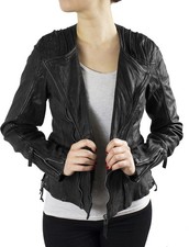 Damen Lederjacke Nancy Lammnappa Leder, Farbe schwarz & bordo  % UVP 189,- %