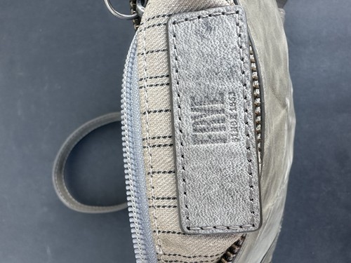 Frye Melissa Zip Leather Crossbody Bag Purse Gray Distressed DB770 Preowned - Picture 9 of 15