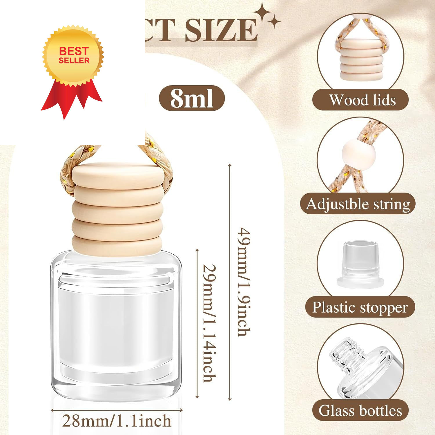 AROIC Auto-Lufterfrischer für Frauen, 6 Stück, Lufterfrischer-Diffusor,... 