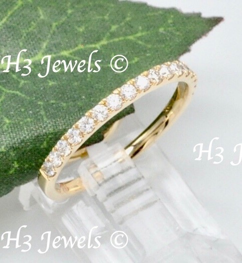 14k Solid Yellow gold diamond band ring. 0.33 ct  size 6.5 stackable  prong