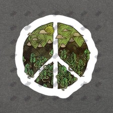 Peace Sign Vinyl Sticker Decal Nature Inspired Design Eco Friendly 710474