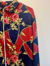 Zara Relaxed Fit Floral Full Zipper Jacket Size Medium
