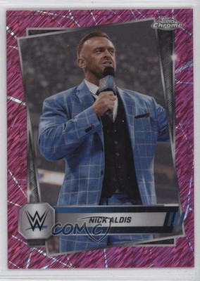 2025 Topps Chrome WWE Pink Shimmer Refractor Nick Aldis #150 9af