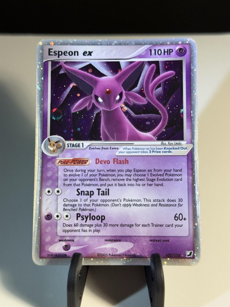 Espeon EX Pokemon 2005 Unseen Forces 102/115 Holo Bleed | eBay