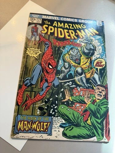 Amazing Spider-Man 124. 1973. First Appearance Man-Wolf.  3.5 VG-