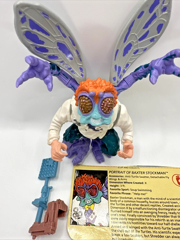 TMNT VTG Baxter Stockman Complete 1989 Playmates Teenage Mutant Ninja Turtles - Imagem 2 de 4
