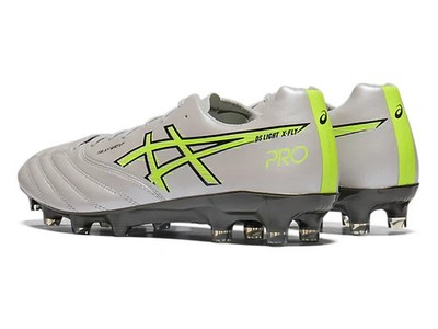 ASICS Soccer Cleats DS LIGHT X-FLY PRO 3 Cloud Grey/Safety Yellow