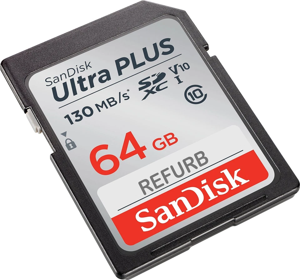 LOTE 10x Tarjeta de Memoria SanDisk SD 64GB Ultra PLUS SDXC UHS-1 130MB/s 64 GB 10x Foto 4 de 4