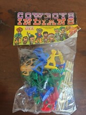 Vintage Tim Mee Toy Cowboys  Indians 26 Pieces No. 12340 Brand New