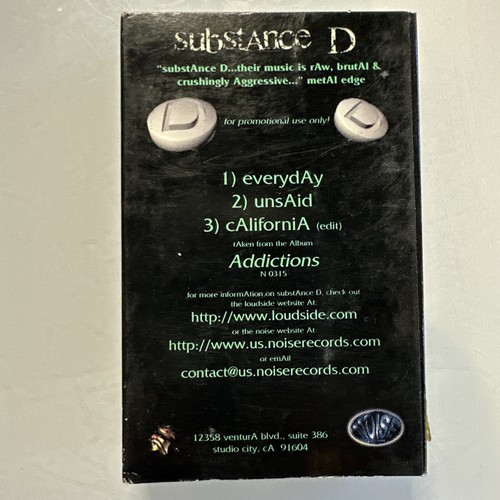 Substance D Addictions Promo (Cassette) - Picture 2 of 2