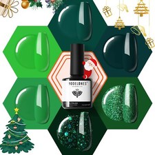 Green Gel Nail Polish Set 6 Colors Dark Green...