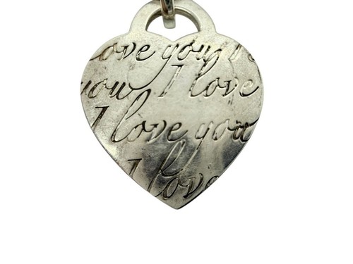 Collana Tiffany & Co "Ti amo e mi piaci" doppio cuore argento 16" - Foto 4 di 10