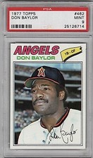 1977 Topps Don Baylor #462 Baseball Card Graded Psa 9 Mint!!!!!
