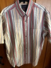 Arrow Shirt Mens L Colorful Striped Short Sleeve Button Down Collar. Vintage 