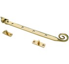 Solid Polished Brass Monkey / Rat Tail 10" Window Stay (PB2010A)