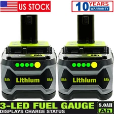 2PACK 8.0Ah For RYOBI P108 18V One Plus High Capacity Battery 18Volt Lithium-Ion
