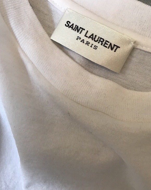 SAINT LAURENT T shirt bianca cotone manica corta taglia XS