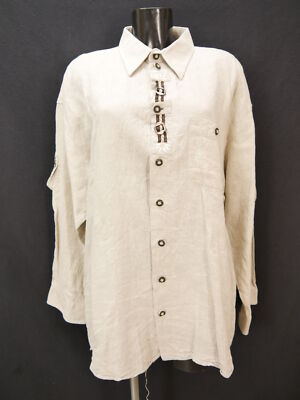 Size XL costume shirt country house naturally C&A beige with embroidery lace shirt TH2306