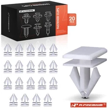A-Premium 20Pcs 15.9mm White Nylon Rocker Panel Moulding Clips for Dodge Charger
