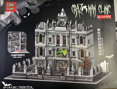Lunatic Asylum 7527pcs Modular Building Three levels Block Brick