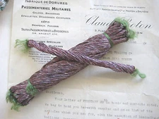 1 Hank Vintage Antique Multi/Silver French Metallic Thread Fly Tying Embroidery